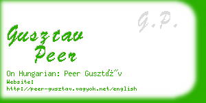 gusztav peer business card